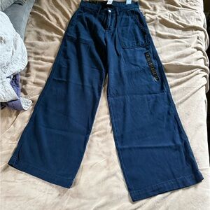 Banana Republic Navy Wide Leg Pants